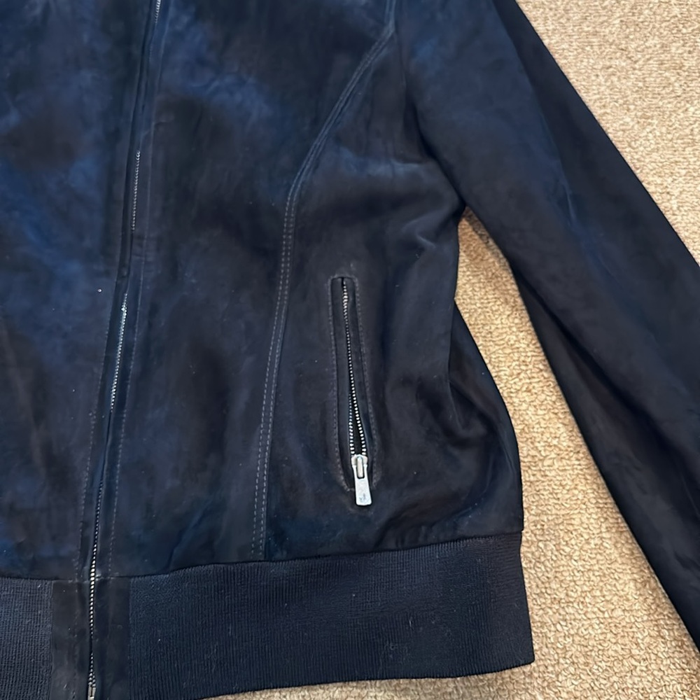 Puntopelle Leather and Silk Bomber Jacket